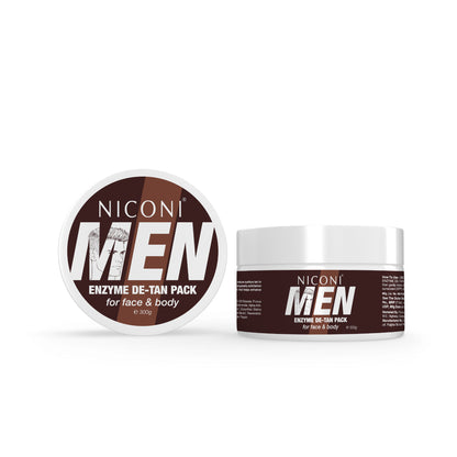 NICONI Men Enzyme De-Tan Pack for Face & Body | Sun Tan Removal