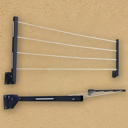 Mounted Drying - Wall Rack Clothline – Foldable & Heavy-Duty for Everyday Laundry